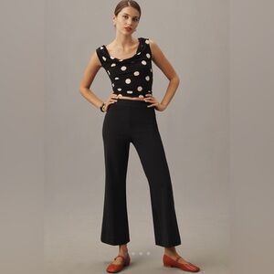 NWT Reformation Tanya Flared Knit Pants Size Medium in Black